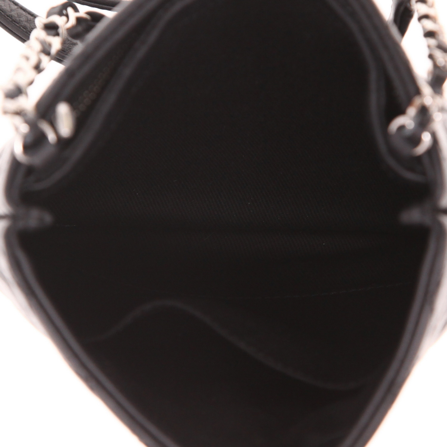 Borsa a tracolla Chanel in pelle trapuntata nera - Detail D3