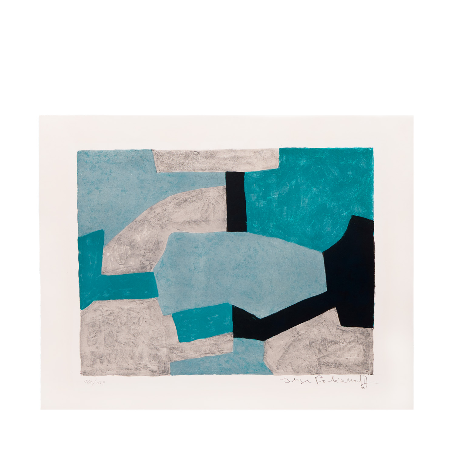 Composition grise, verte et bleue - 1966 - Detail D1
