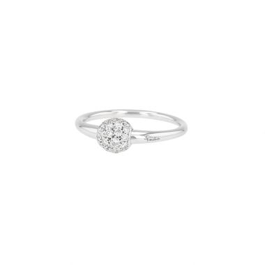Sortija Pomellato M'ama Non M'ama de oro blanco y diamantes