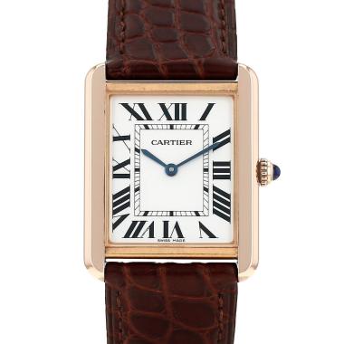 Reloj Cartier Tank Solo de oro rosa y acero. Ref.: Cartier - 3167. Alrededor de 2010