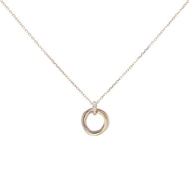 Collar Cartier Trinity en tres tonos de oro y diamantes
