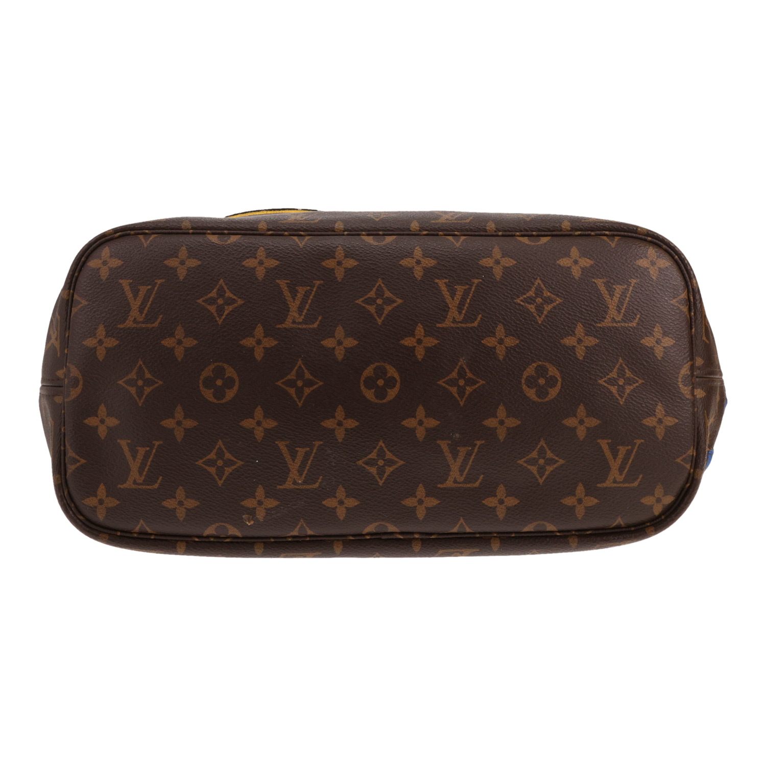 Borsa shopping Louis Vuitton Neverfull Edizioni Limitate, modello medio, in tela Monogram marrone e pelle naturale - Detail D1