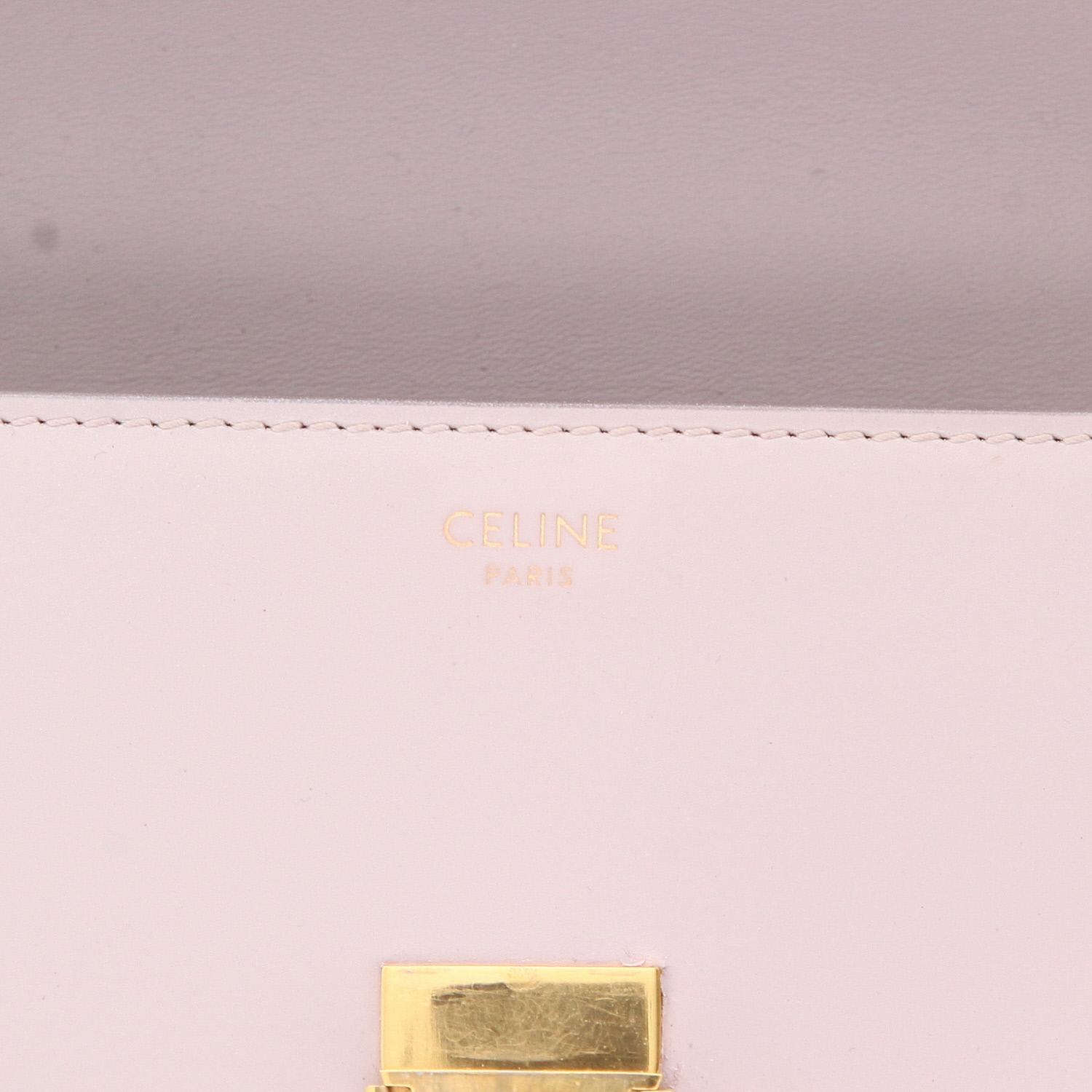 Bolso Celine «Claude» de piel morada-lila - Detail D2