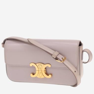 Sac à main Celine  Claude en cuir violet-lilas