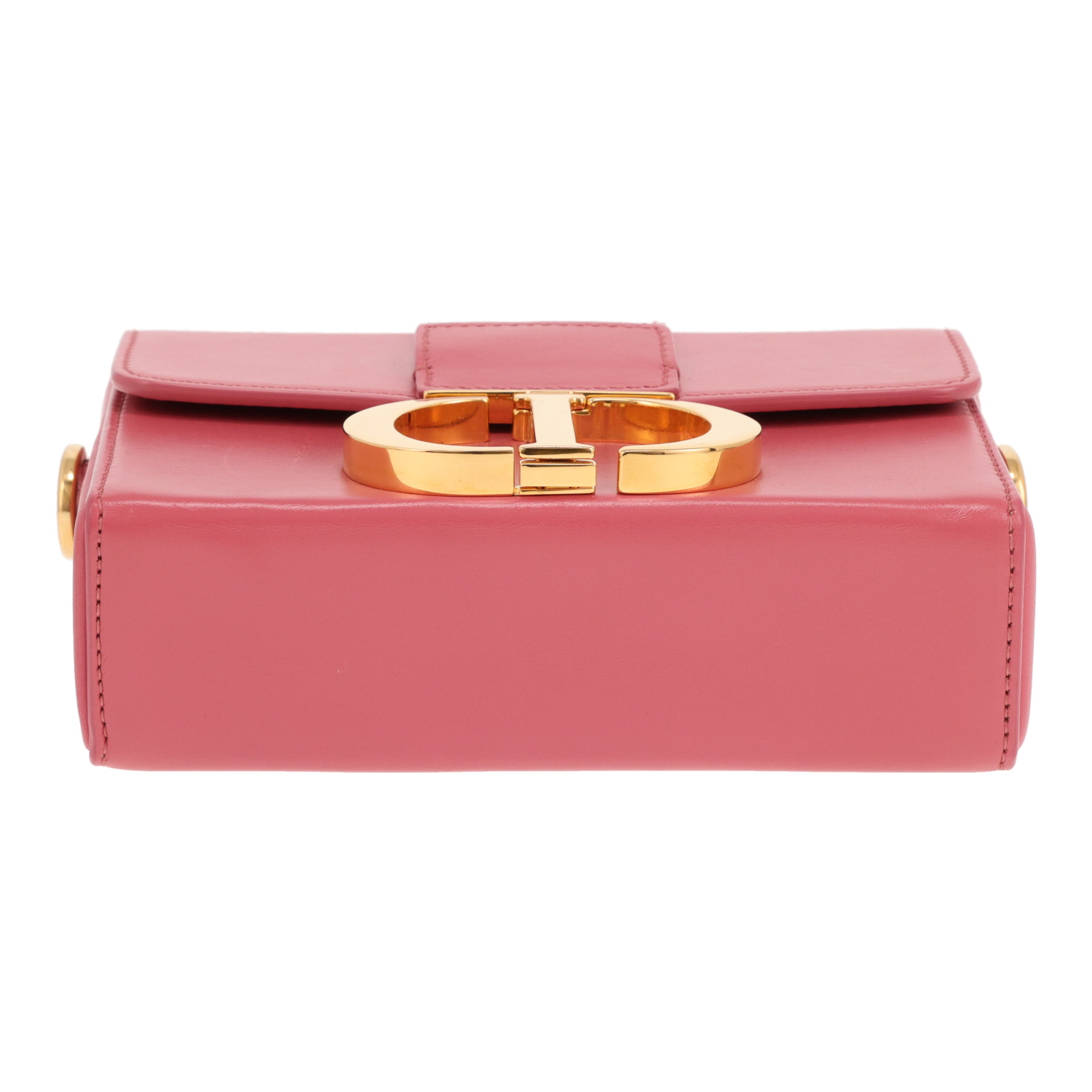 Bolso bandolera Dior Box 30 Montaigne de piel rosa - Detail D1