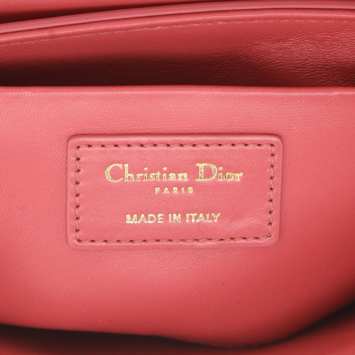 Dior Box 30 Montaigne shoulder bag in pink leather - Detail D2