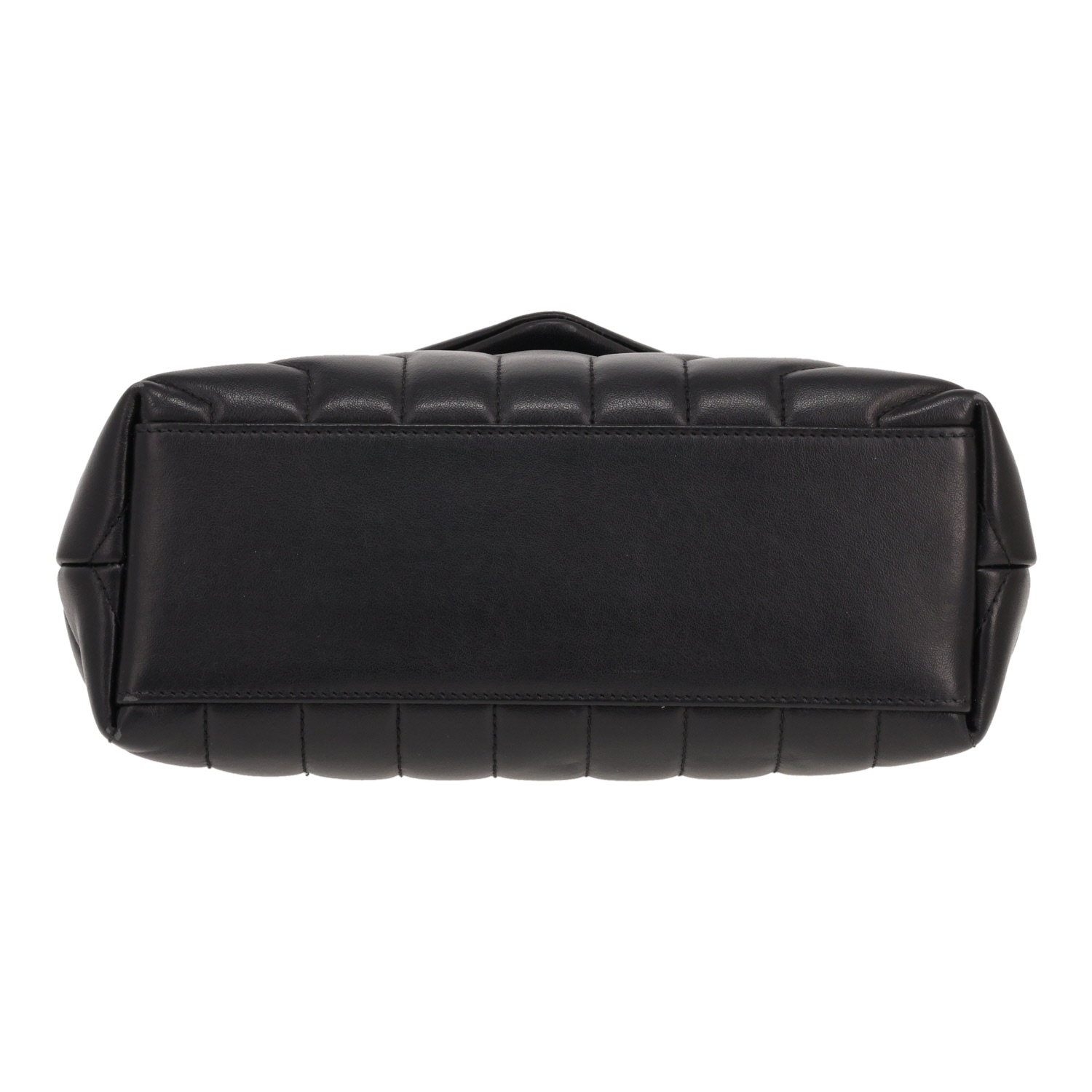Borsa a tracolla Saint Laurent  Loulou modello piccolo  in pelle trapuntata a spina di pesce Noir - Detail D1