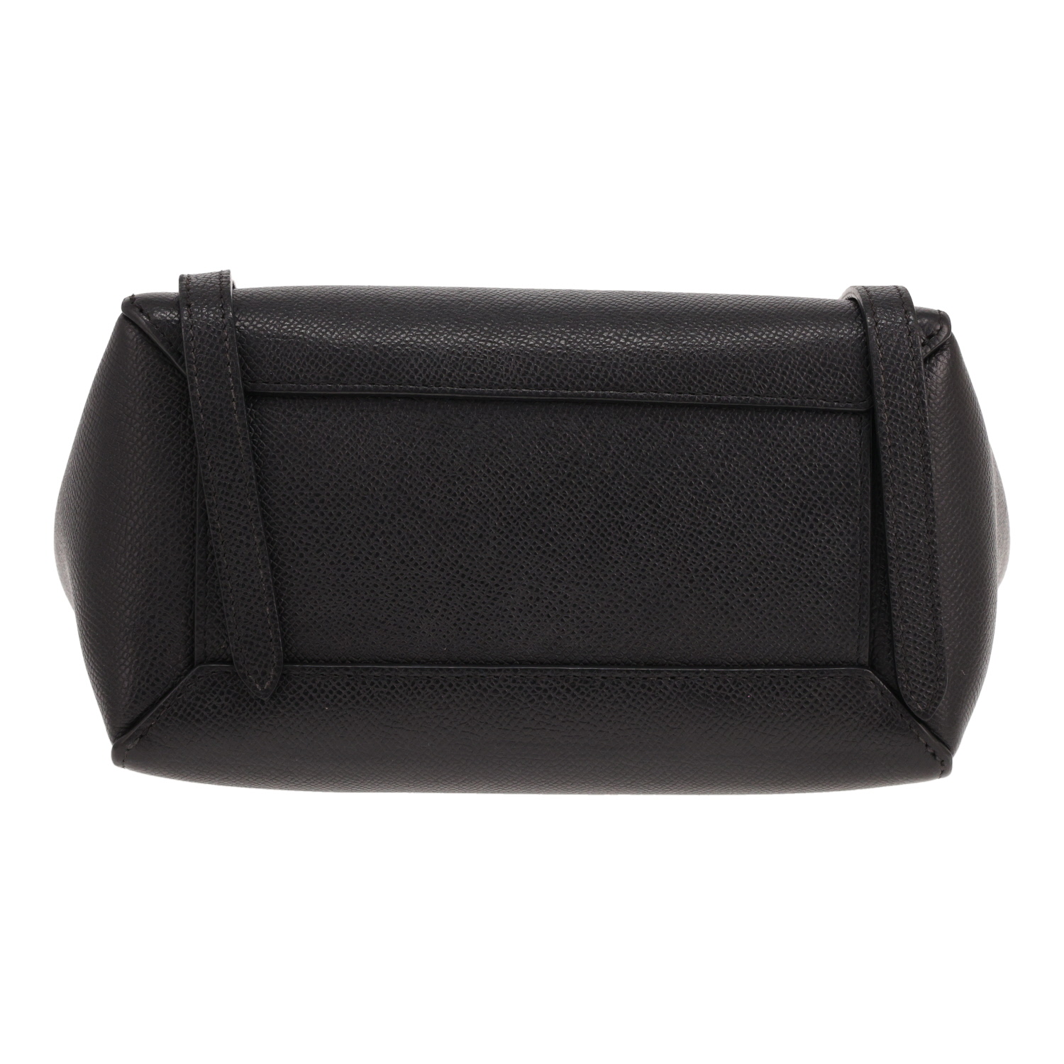 Sac bandoulière Celine  Belt Nano en cuir grainé noir - Detail D1