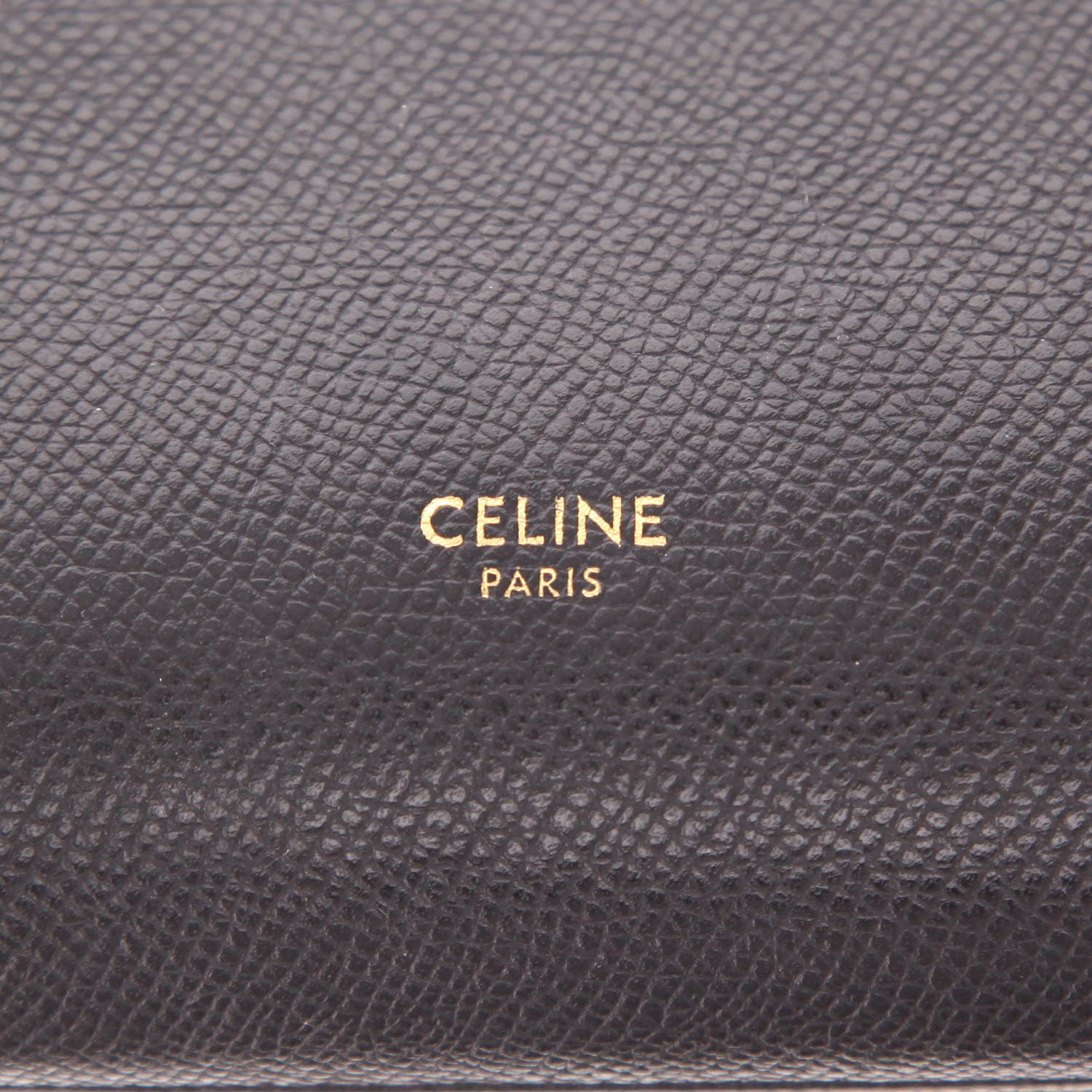 Bolso bandolera Celine Belt Nano de piel granulada negra - Detail D2