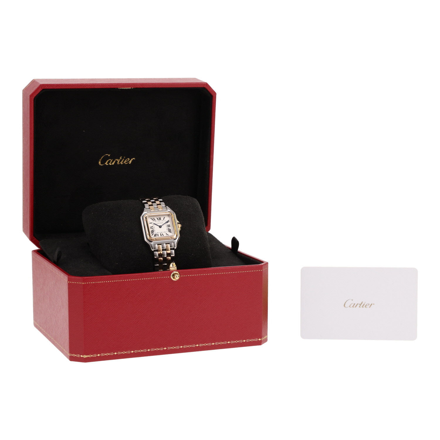 Cartier Panthère watch, medium size, in gold and steel, Ref: Cartier - 4017, circa 2020