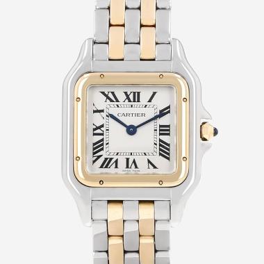 Montre Cartier Panthère moyen modèle  en or et acier Ref: Cartier - 4017  Vers 2020