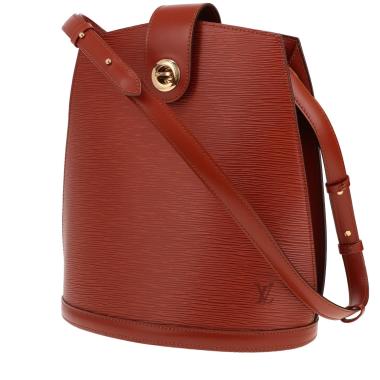 Louis Vuitton Cluny handbag in brown Épi leather