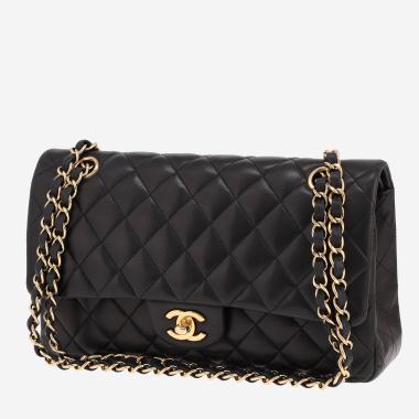 Chanel Timeless Classic handbag in black quilted leather