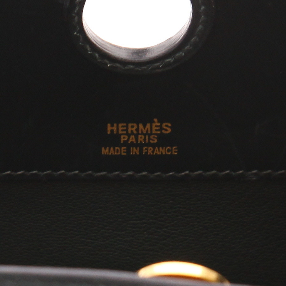 Bolso Hermès Dalvy de piel «box» verde abeto - Detail D2