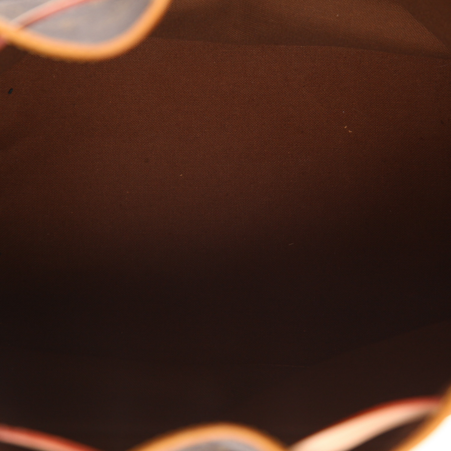 Borsa Louis Vuitton Noé in tela Monogram marrone e pelle naturale - Detail D3