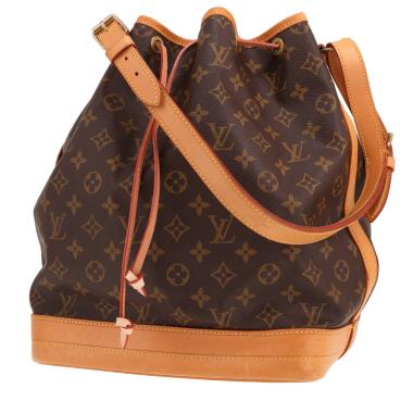 Bolso Louis Vuitton Noé de lona Monogram marrón y piel natural