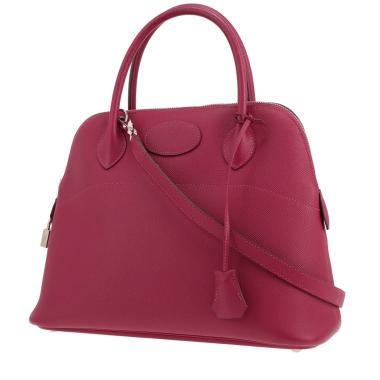 Bolso Hermès Bolide de 30 cm en piel Epsom rosa Tosca
