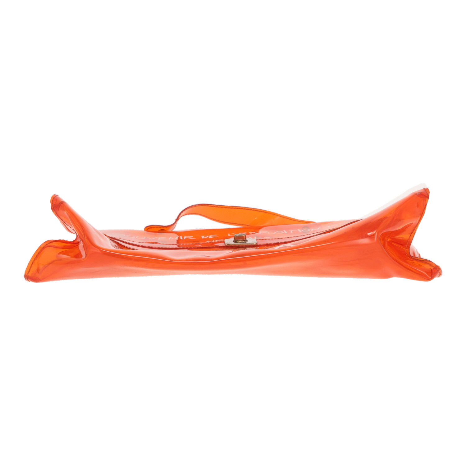 Sac à main Hermès  Kelly Plastic en vinyle orange - Detail D1