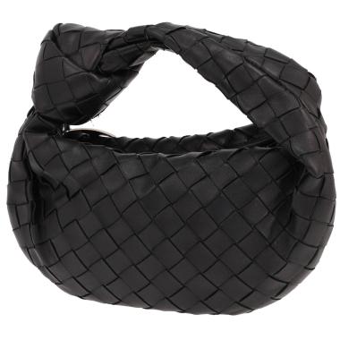 Bolso de mano Bottega Veneta «Mini Jodie» de piel intrecciato Noir