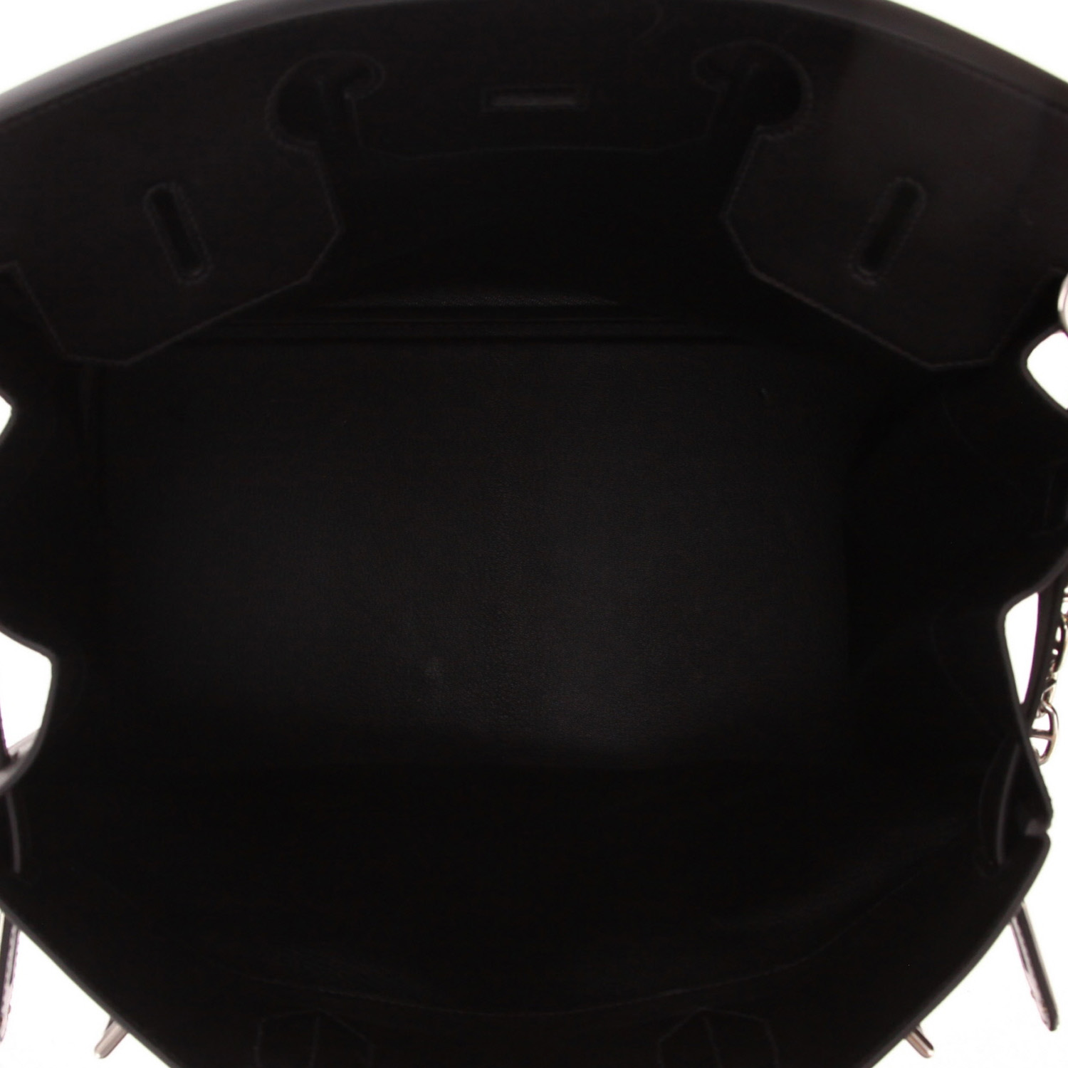 Hermès weekend bag  Rock top with straps in black leather - Detail D3