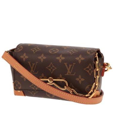 Louis Vuitton Steamer Bag shoulder bag in Monogram canvas and natural leather
