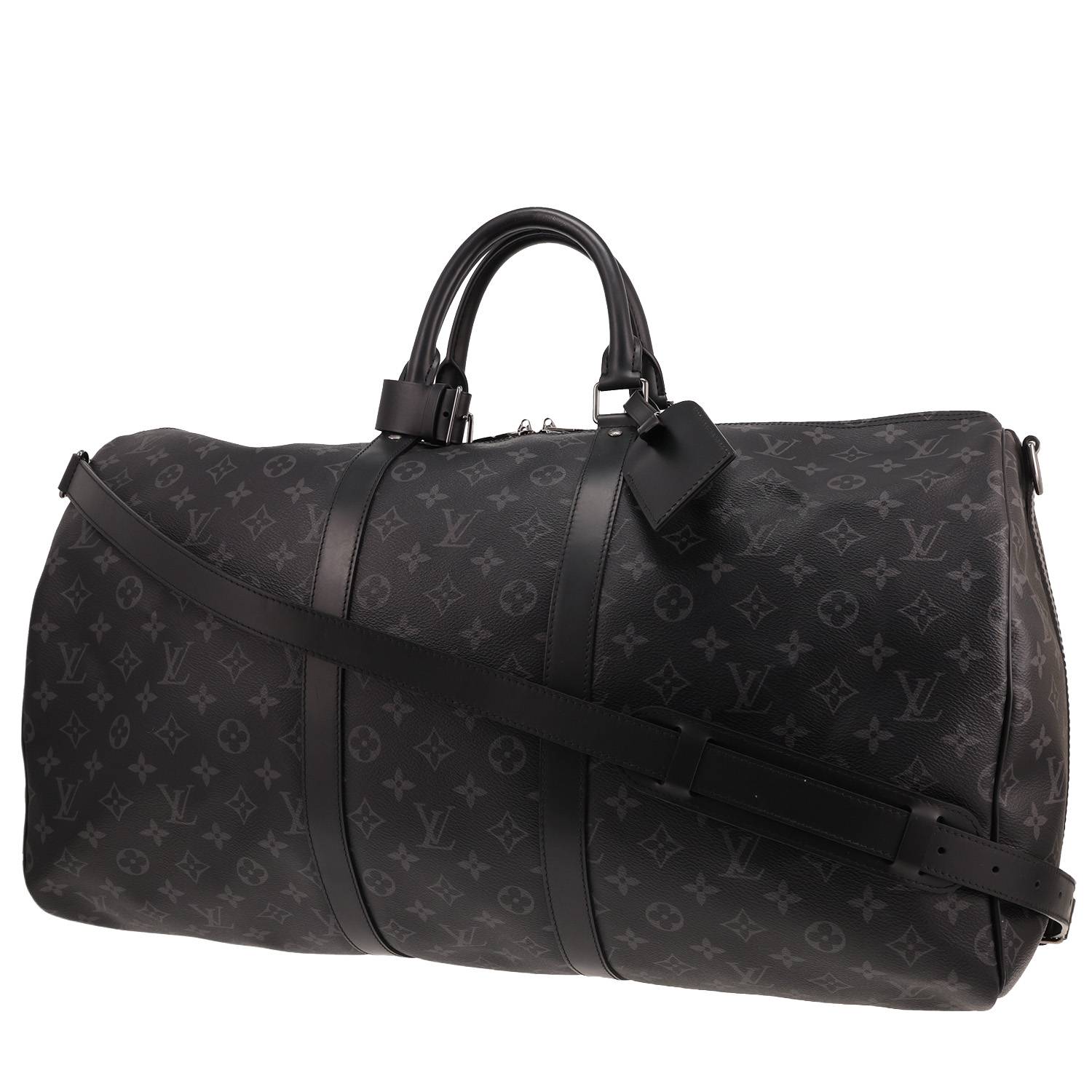 Louis Vuitton Keepall 55 monogram gris occasion luxe