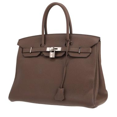 Borsa Hermès Birkin da 35 cm in pelle Togo grigia