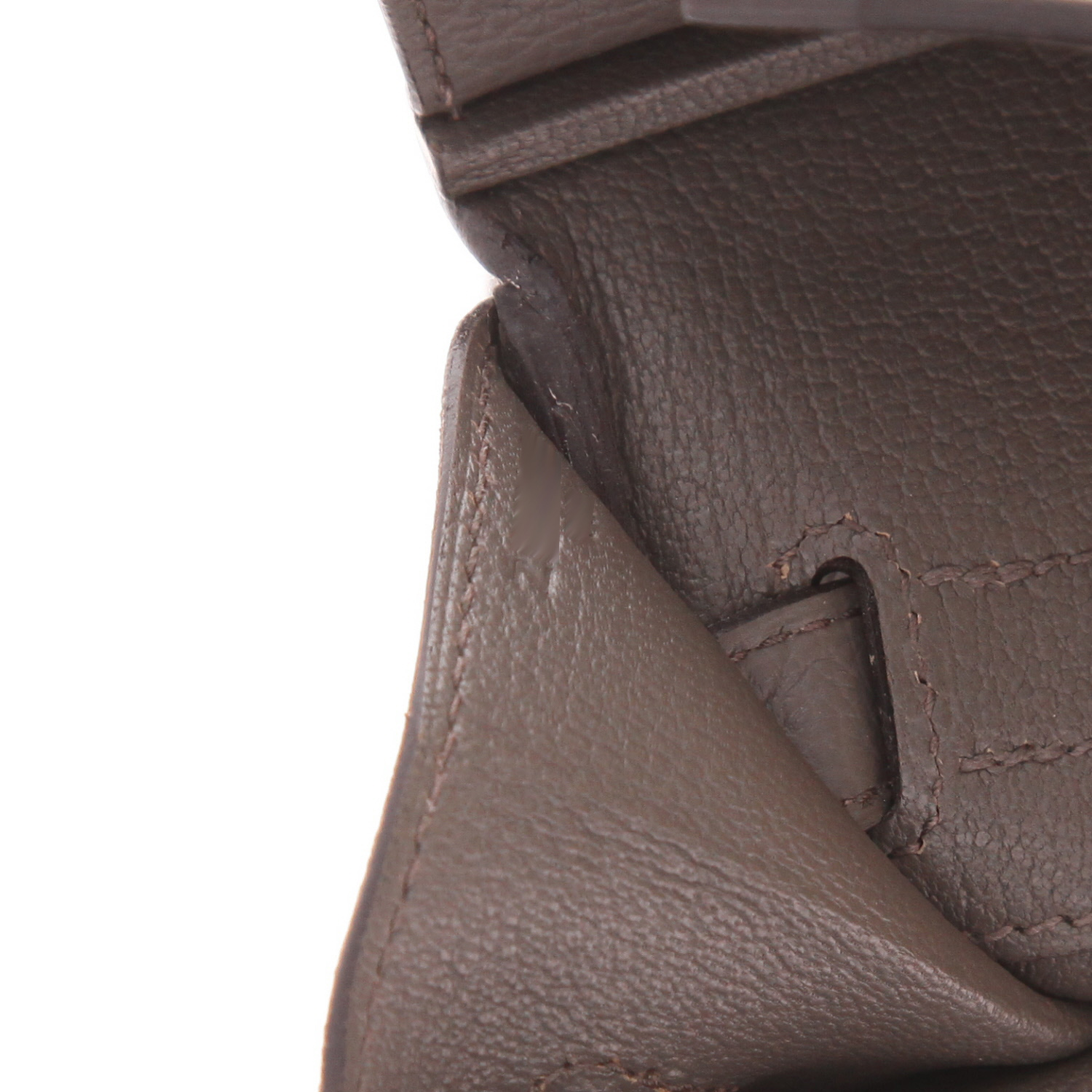 Hermès Birkin handbag, 30 cm, in grey Togo leather - Detail D4