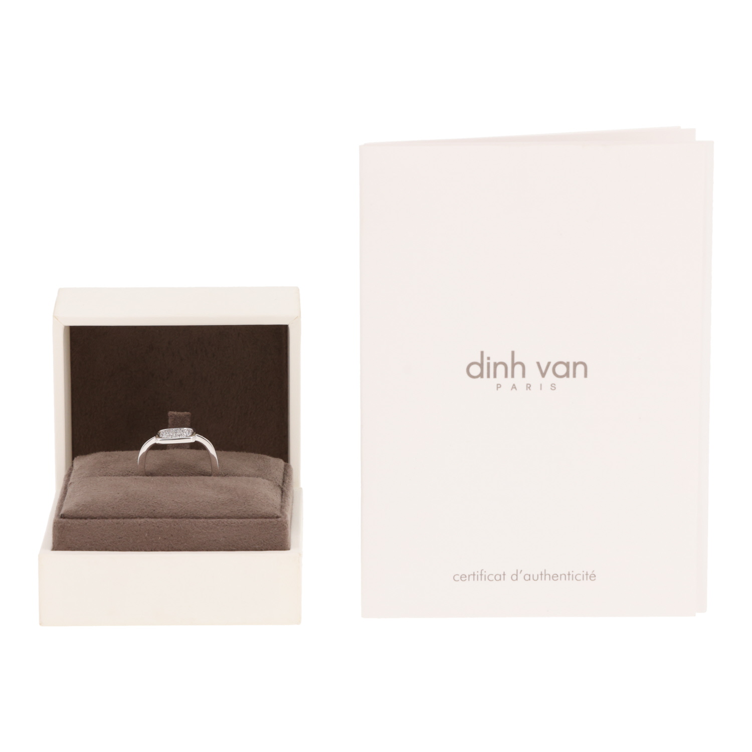 Bague Dinh Van Impressions petit modèle en or blanc et diamants - Detail D2