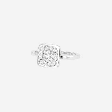 Bague Dinh Van Impressions petit modèle en or blanc et diamants
