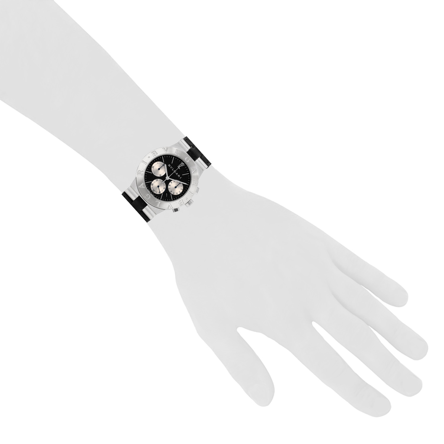 Montre Bulgari Bulgari Chrono en acier Ref: Bulgari - CH35S  Vers 2000 - Detail D1