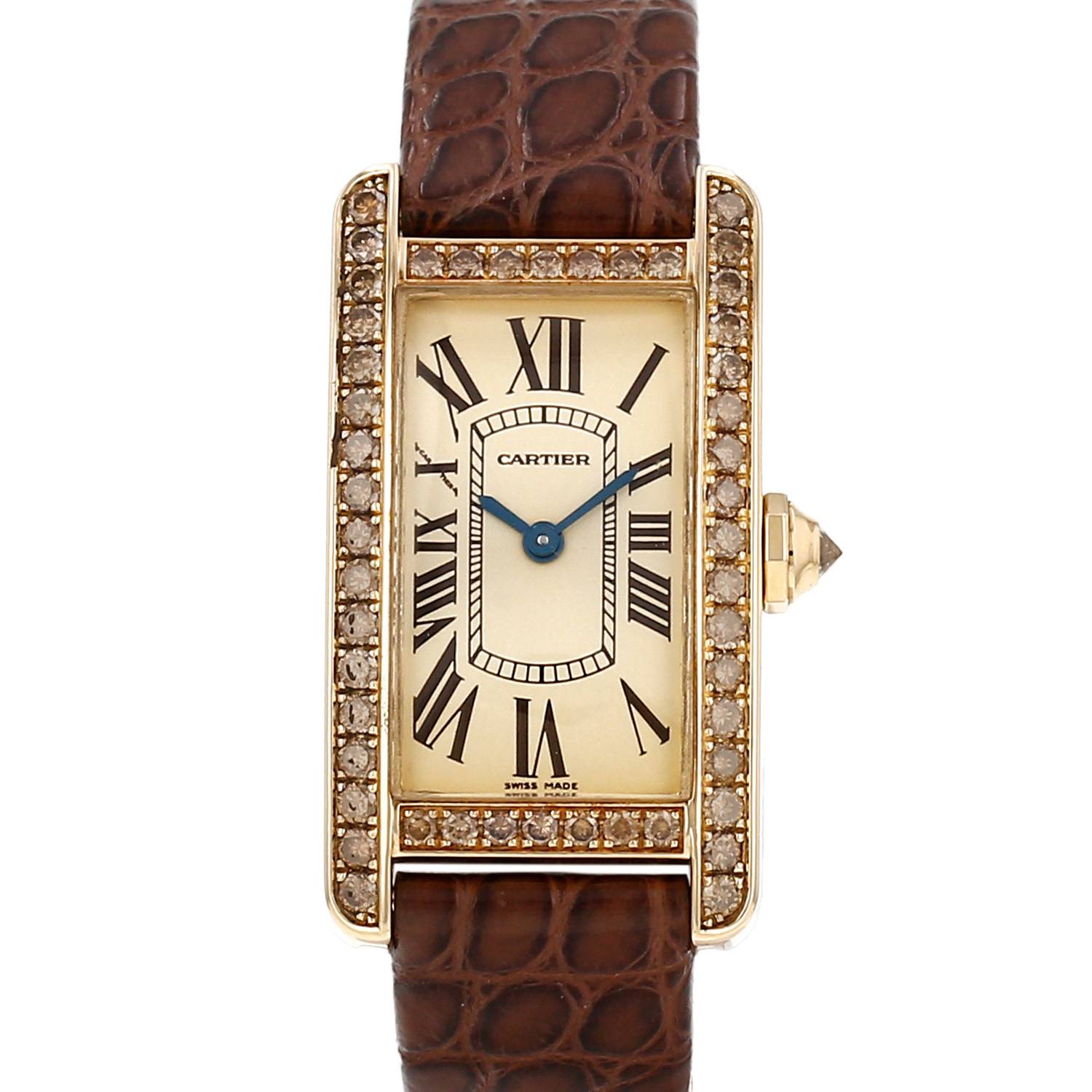 Montre Cartier Tank Américaine en or jaune Ref: Cartier - 2482 Vers