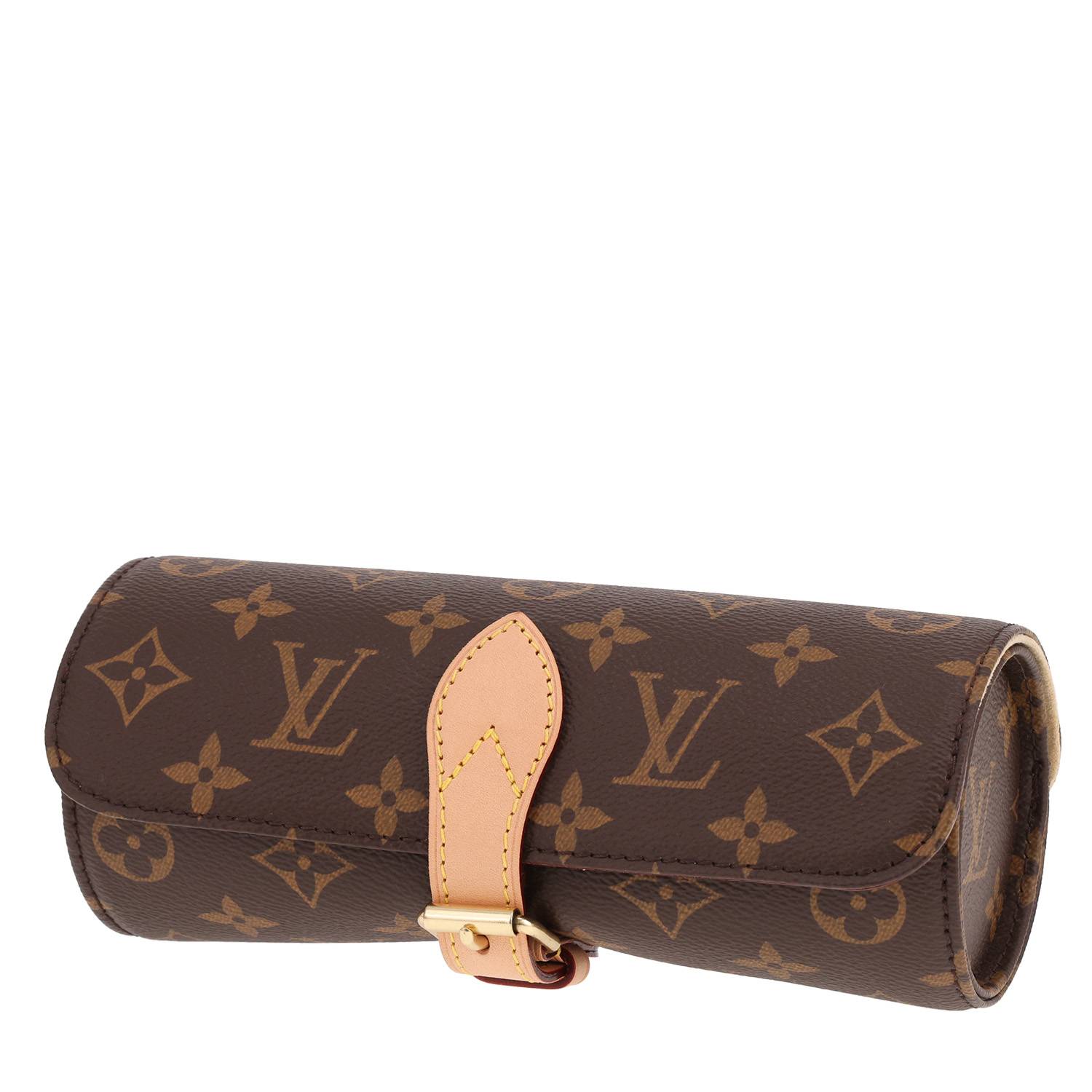 Étui Louis Vuitton Monogram Cuir Doré Occasion Étui Louis Vuitton Monogram Cuir Doré Occasion