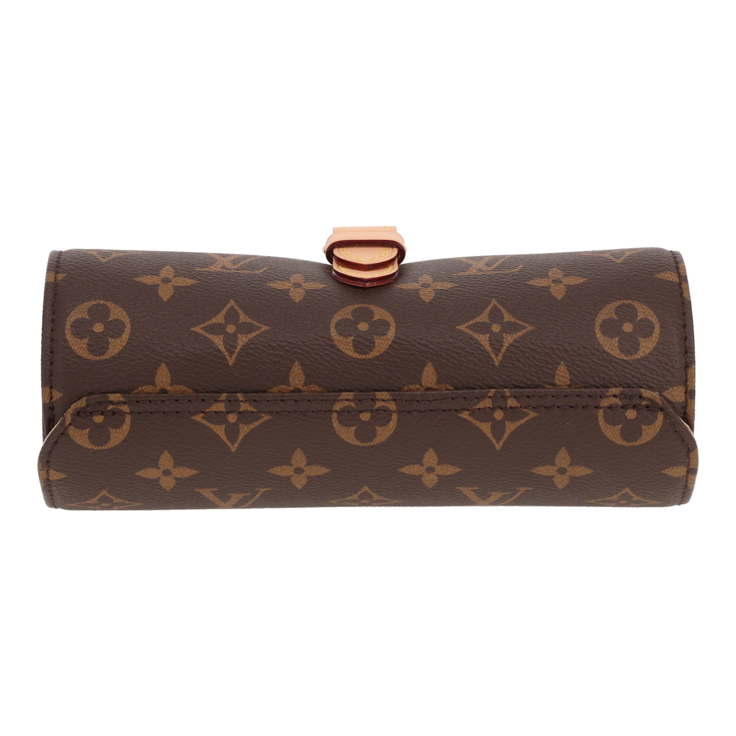 Estuche de Louis Vuitton de lona Monogram y cuero natural - Detail D1