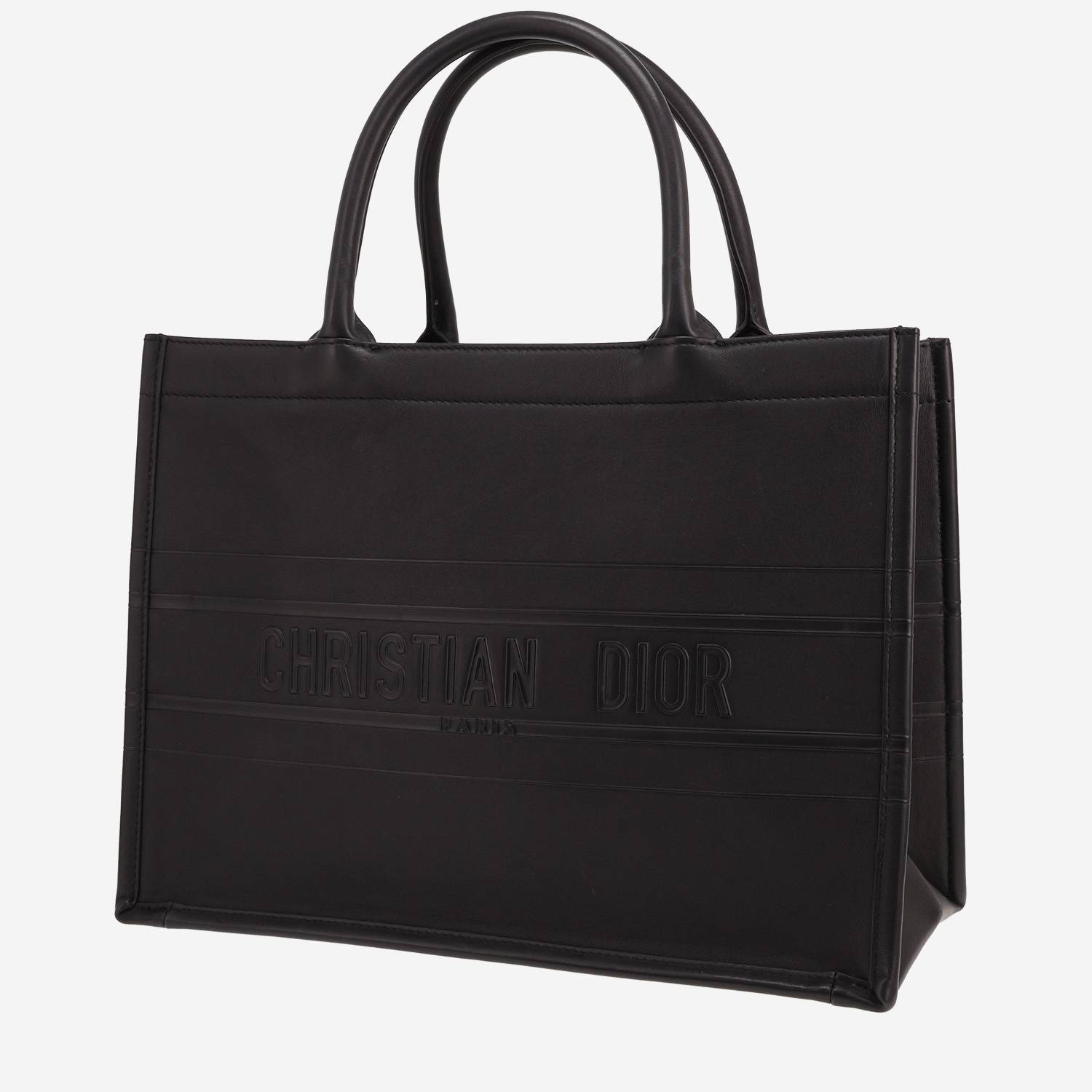 Bolso tipo cabas Dior «Book Tote», modelo mediano, de piel negra