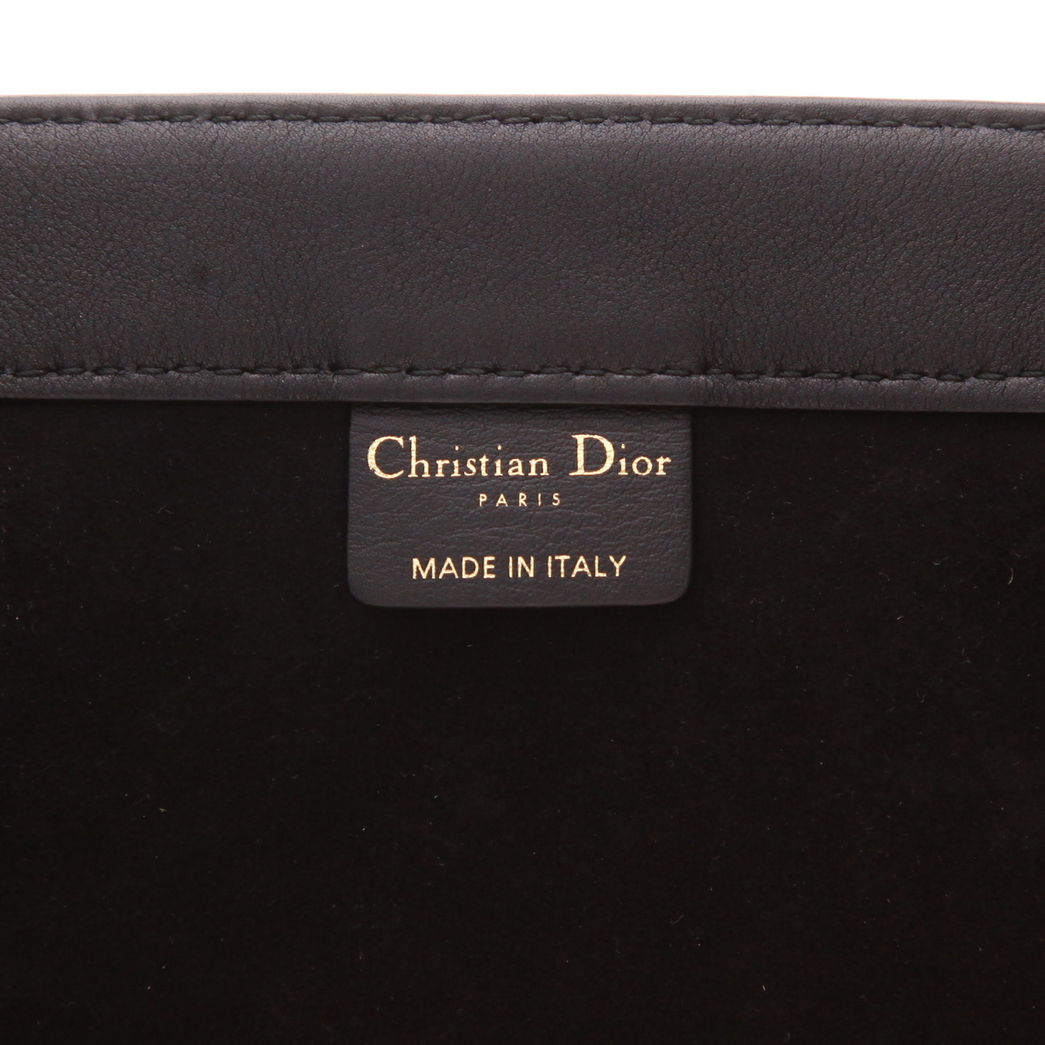 Borsa shopping Dior Book Tote, modello medio, in pelle nera - Detail D2