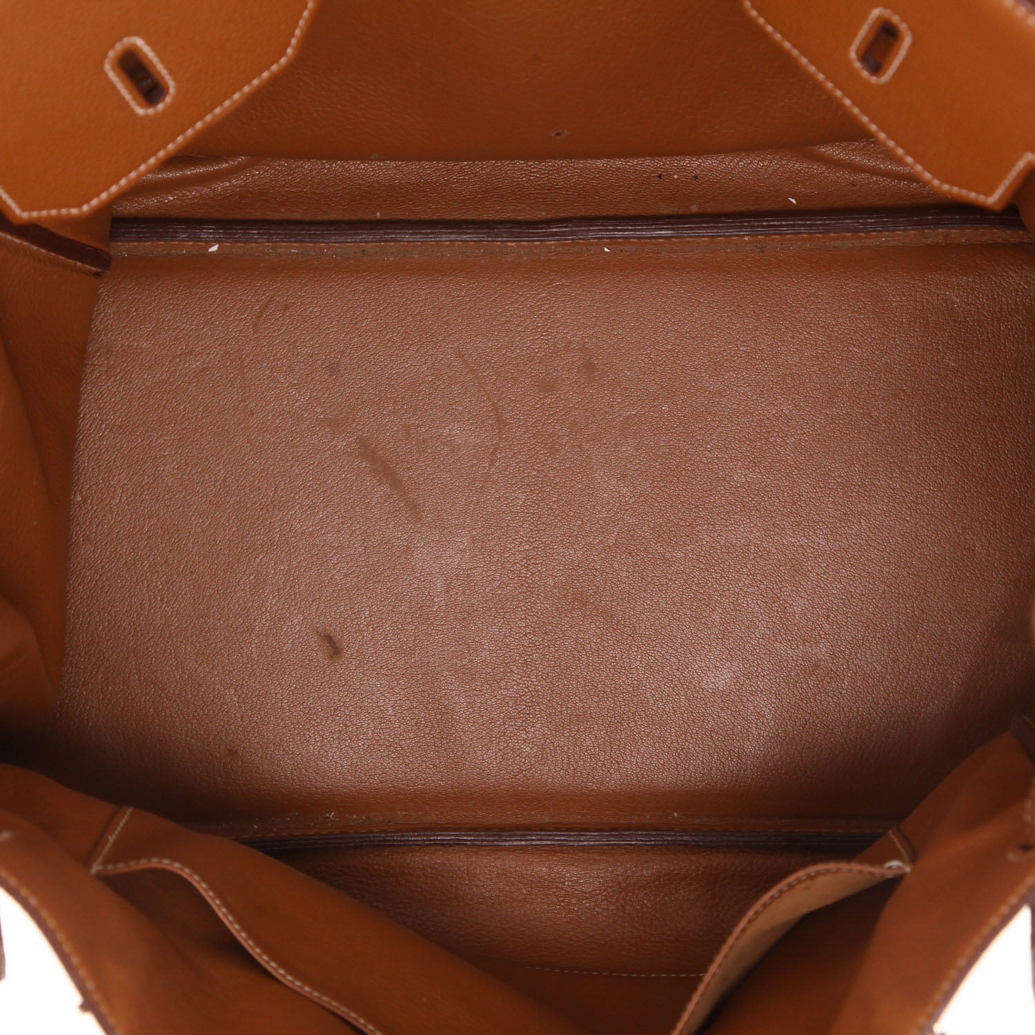 Sac à main Hermès  Birkin 40 cm en cuir togo gold - Detail D3