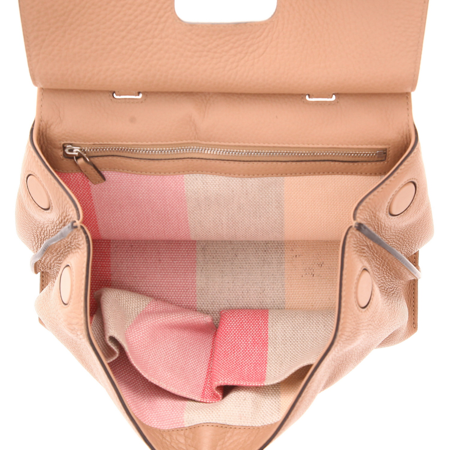 Bolso Gucci Bambou de piel granulada beige y bambú - Detail D3