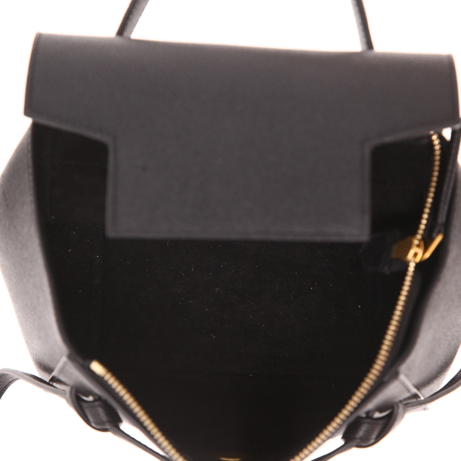 Bolso bandolera Celine Belt Nano de piel granulada negra - Detail D3