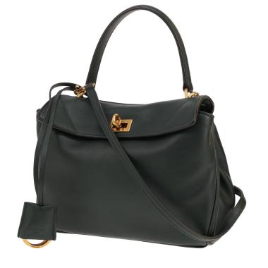 Balenciaga Rodeo shoulder bag in khaki-green leather
