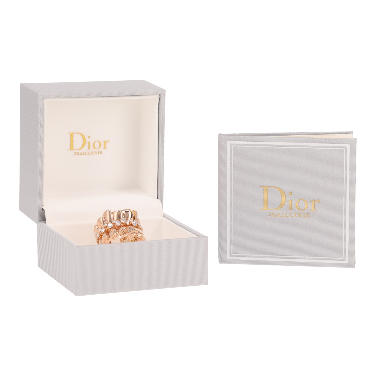 Anillo Dior «Bar en Corolle» en oro rosa y diamantes - Detail D2
