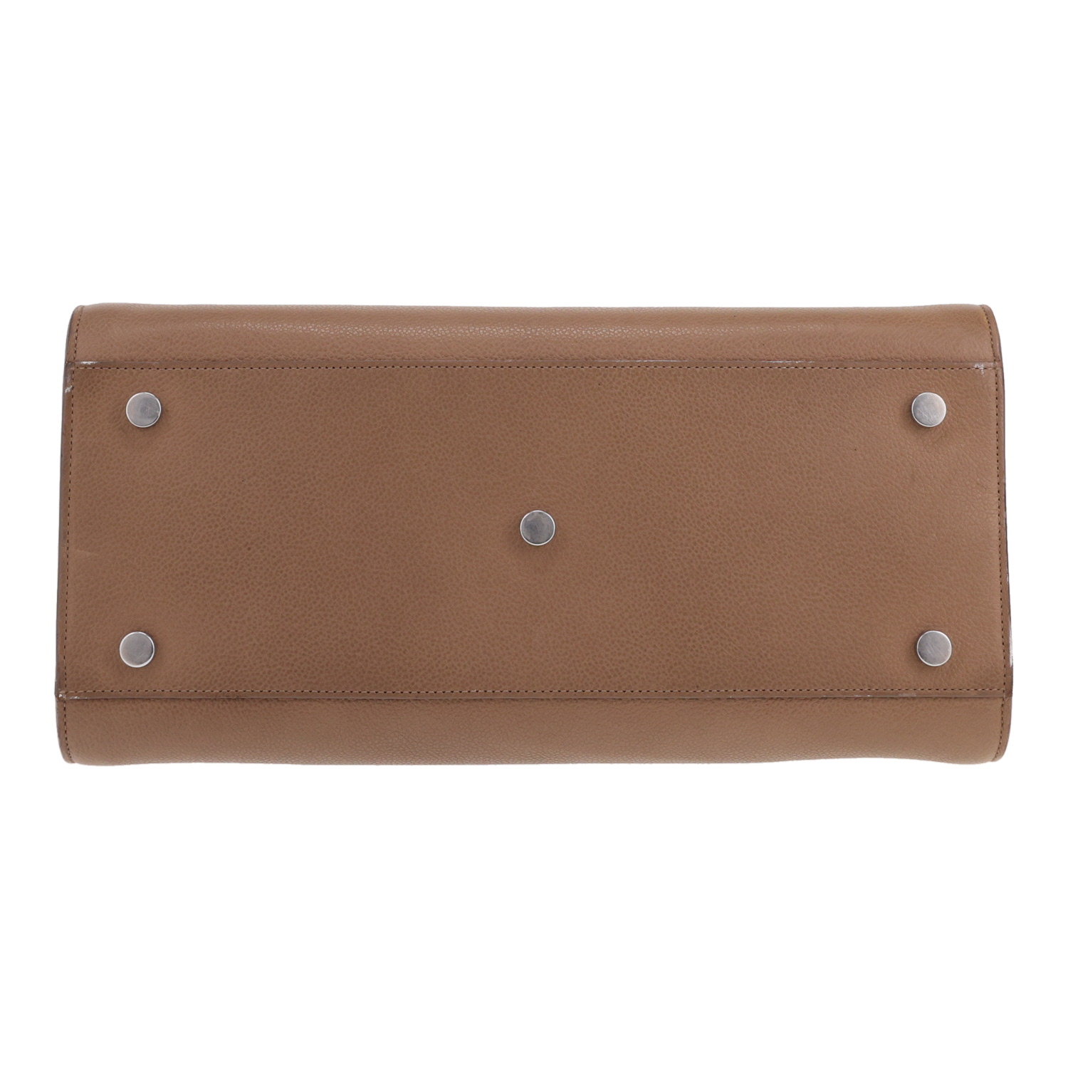 Bolso de mano Saint Laurent  Bolso de día, modelo pequeño,  de piel granulada beige - Detail D1
