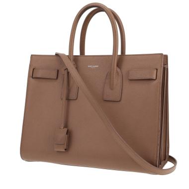 Bolso de mano Saint Laurent  Bolso de día, modelo pequeño,  de piel granulada beige