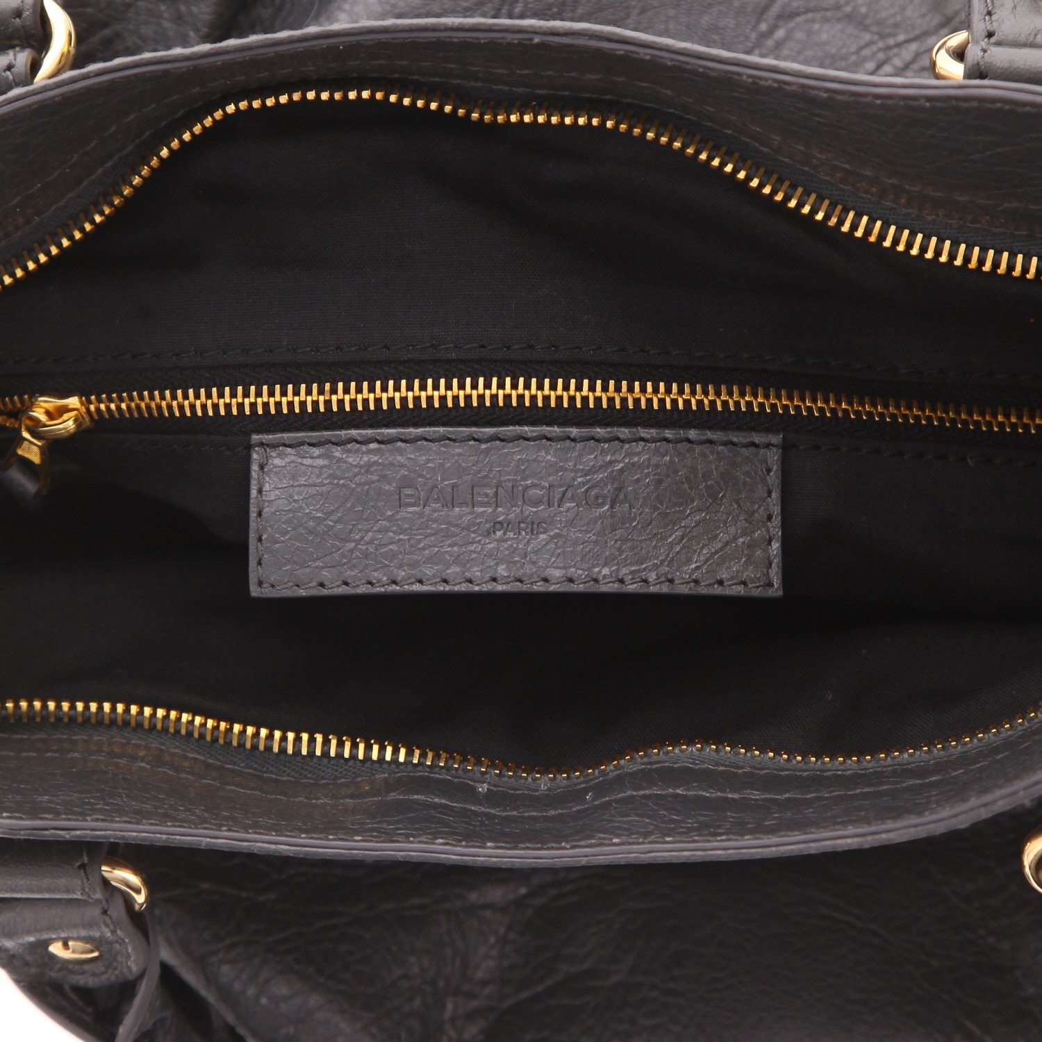 Bolso Balenciaga City de piel gris - Detail D2
