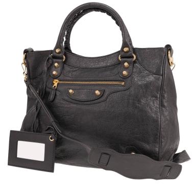 Borsa Balenciaga City in pelle grigia