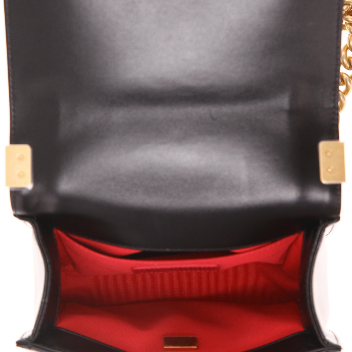 Sac bandoulière Chanel  Mini Boy en cuir noir - Detail D3
