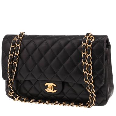 Chanel Timeless Classic handbag in black quilted leather
