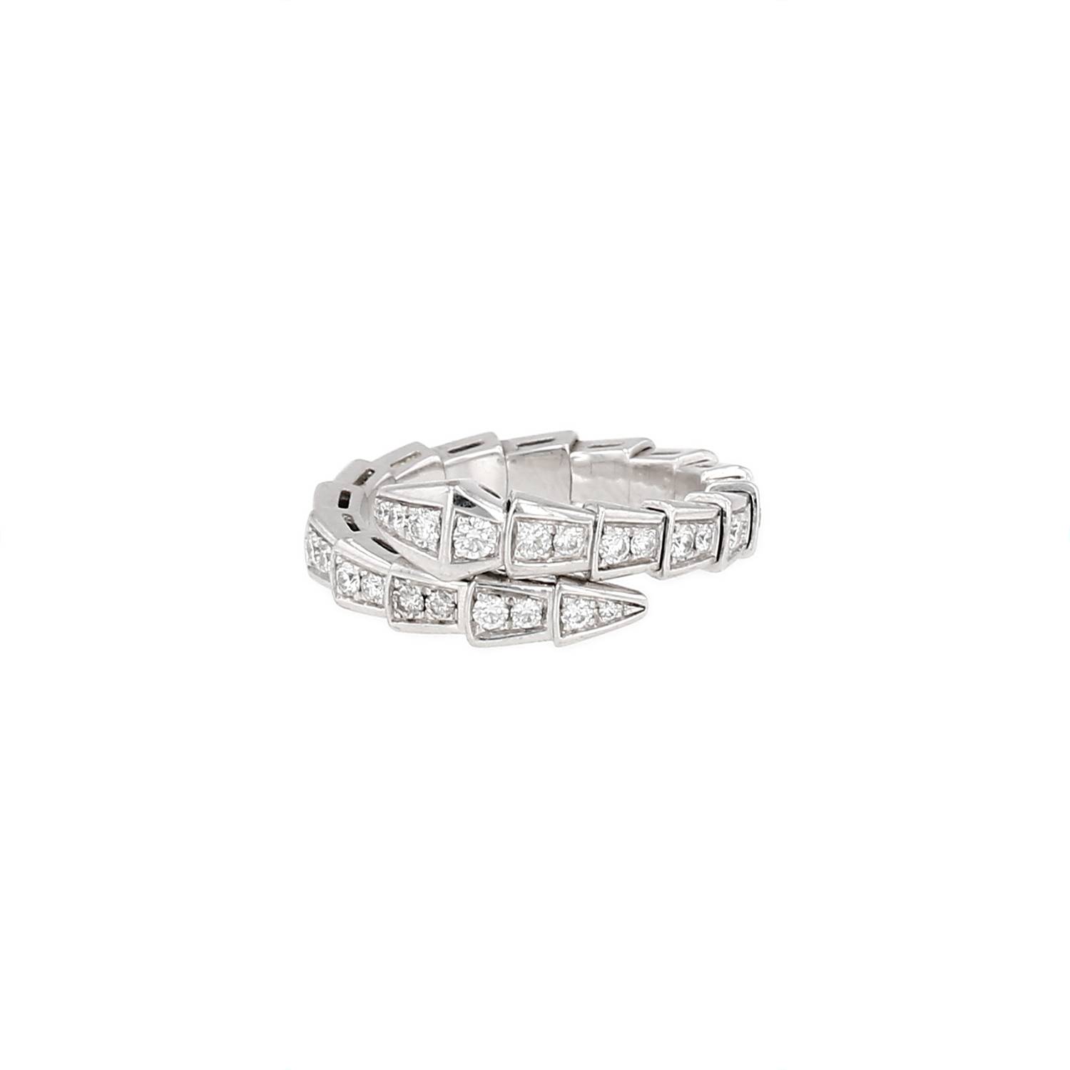 Bague Bulgari Serpenti Viper or blanc diamants occasion