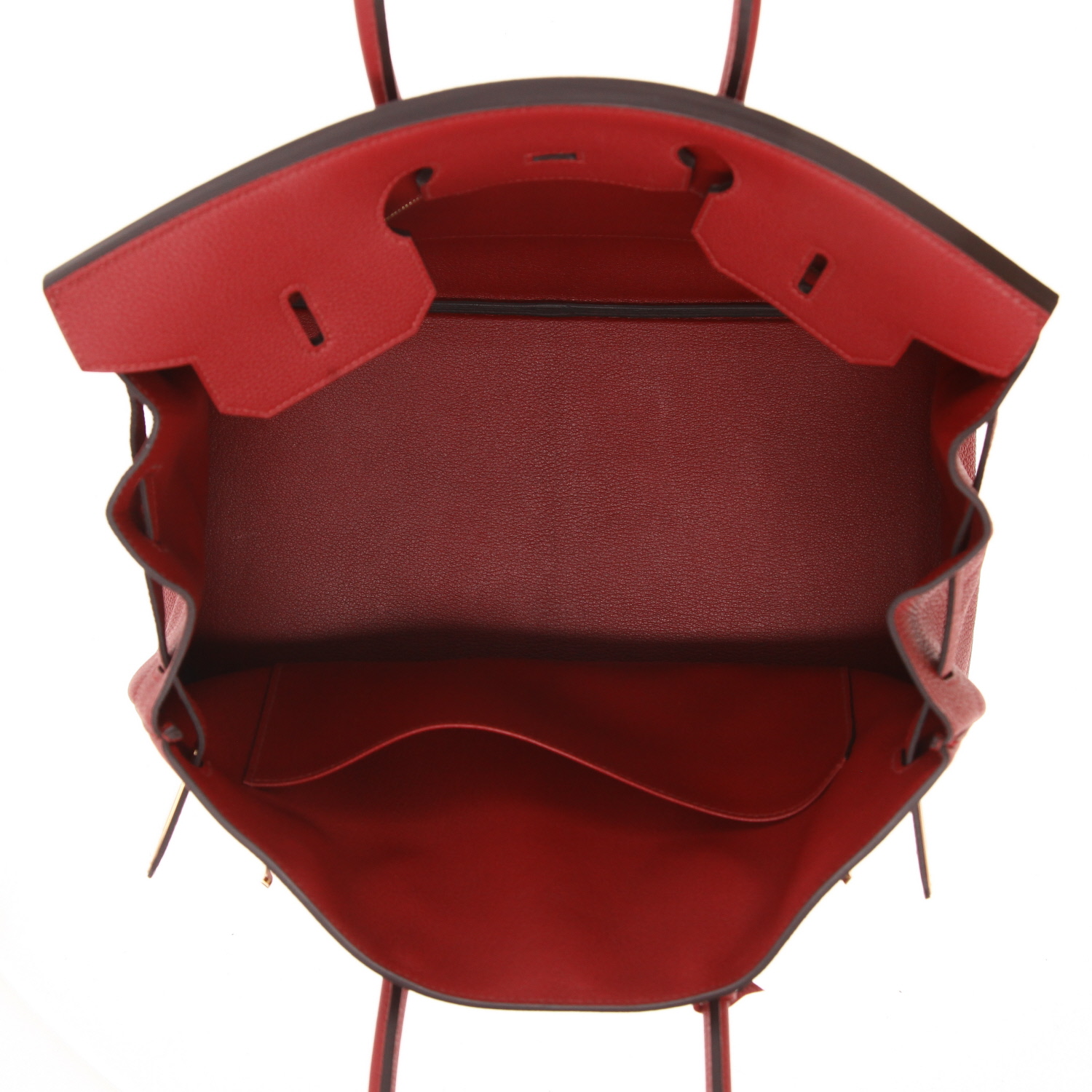 Bolso Hermès Birkin de 35 cm en piel Togo Bordeaux - Detail D3