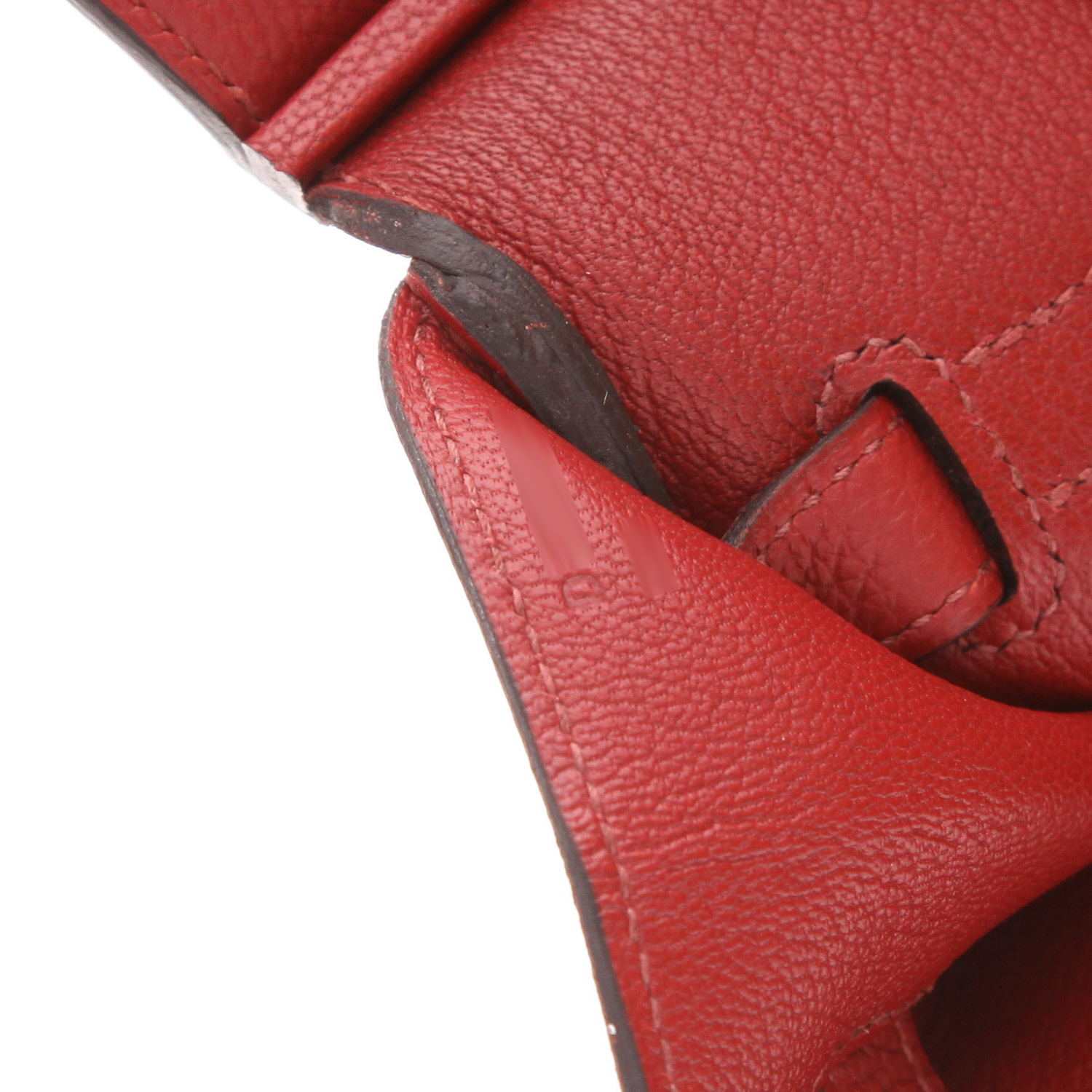 Bolso Hermès Birkin de 35 cm en piel Togo Bordeaux - Detail D4